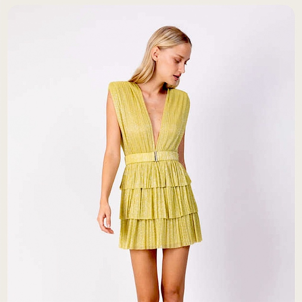 Sabina Musayen lime/green dress - Picture 2 of 7